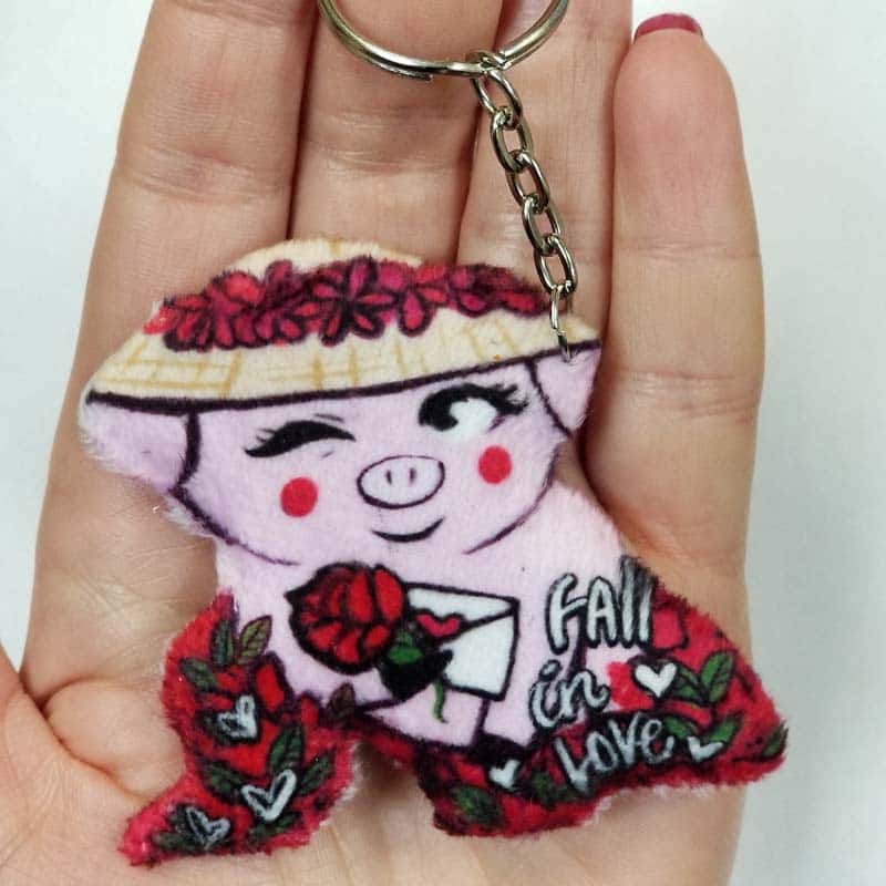 Keychain Pig Fall in Love - фото 1