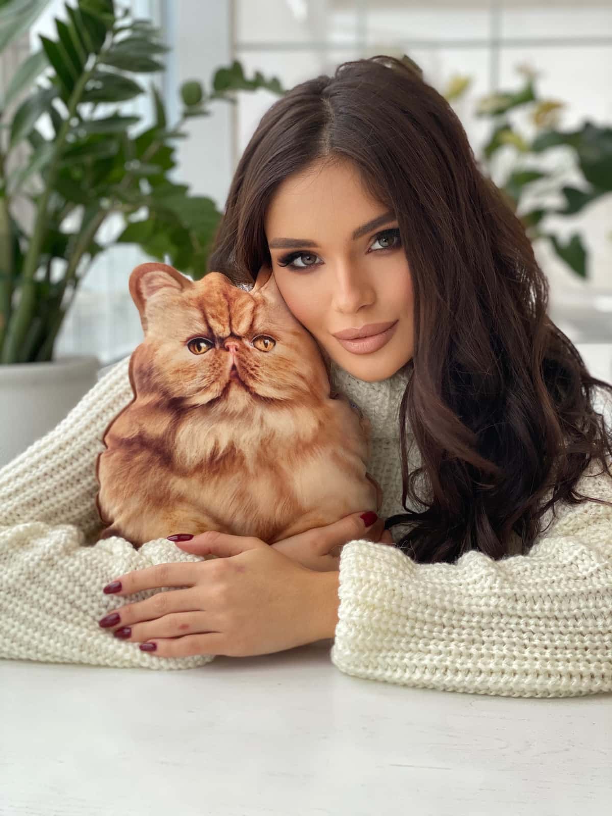 Realistic Persian Ginger Kitten Pillow Toy - фото 4