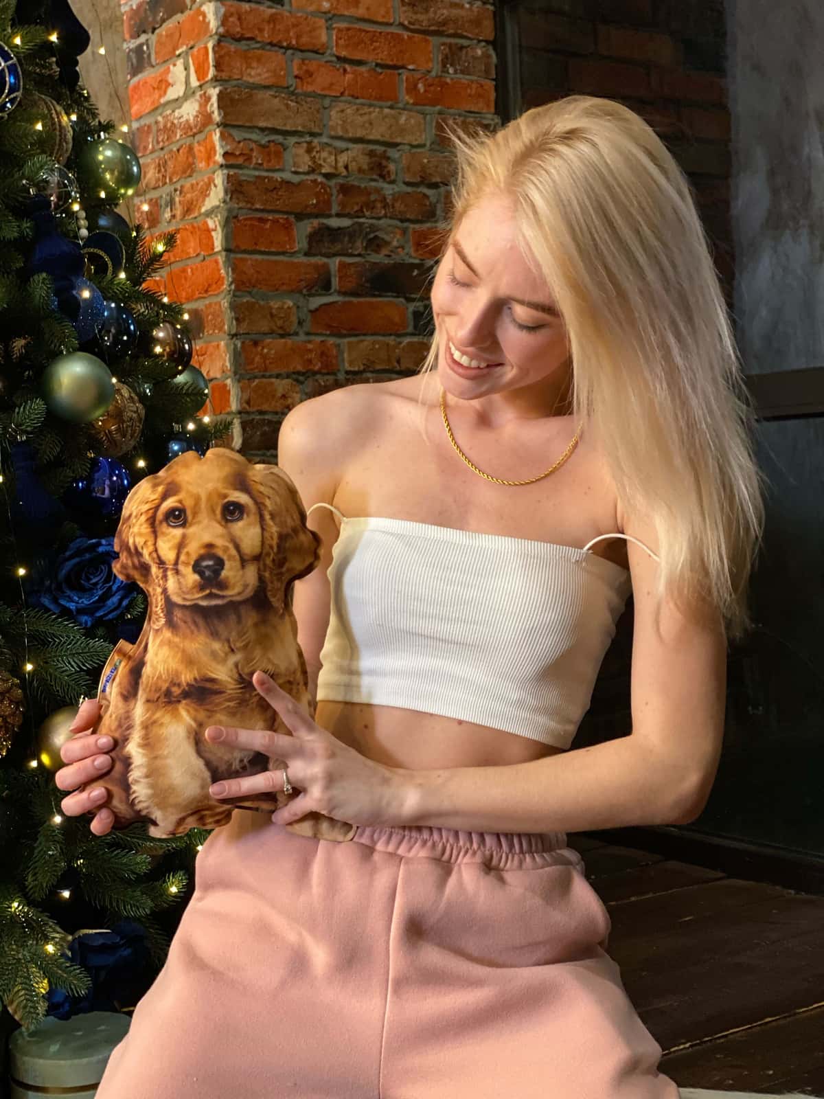 Realistic English Cocker Spaniel Pillow Toy - фото 6