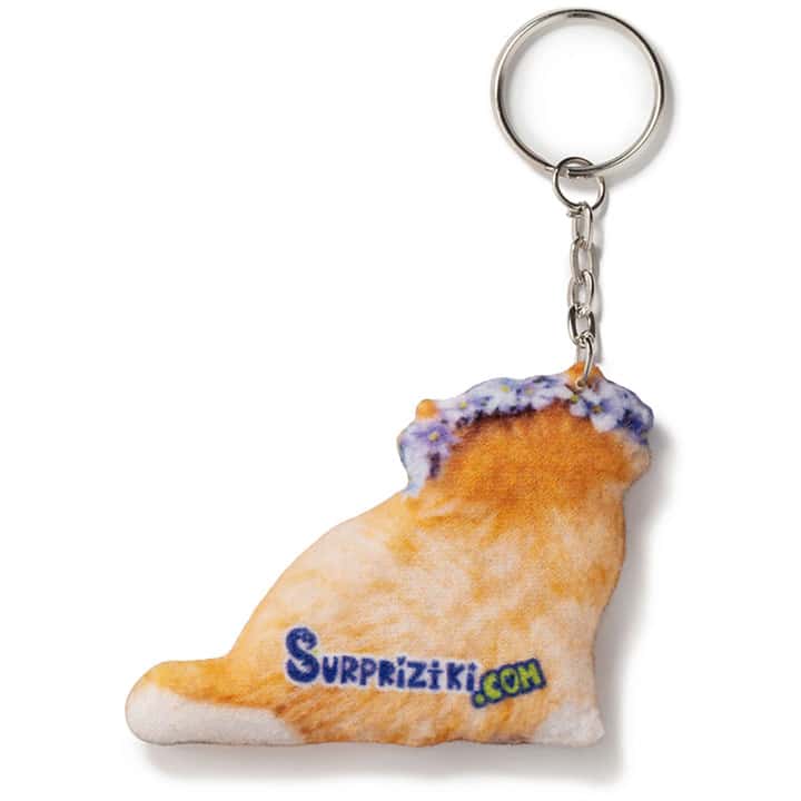 Keychain Ginger kitten with a wreath - фото 3