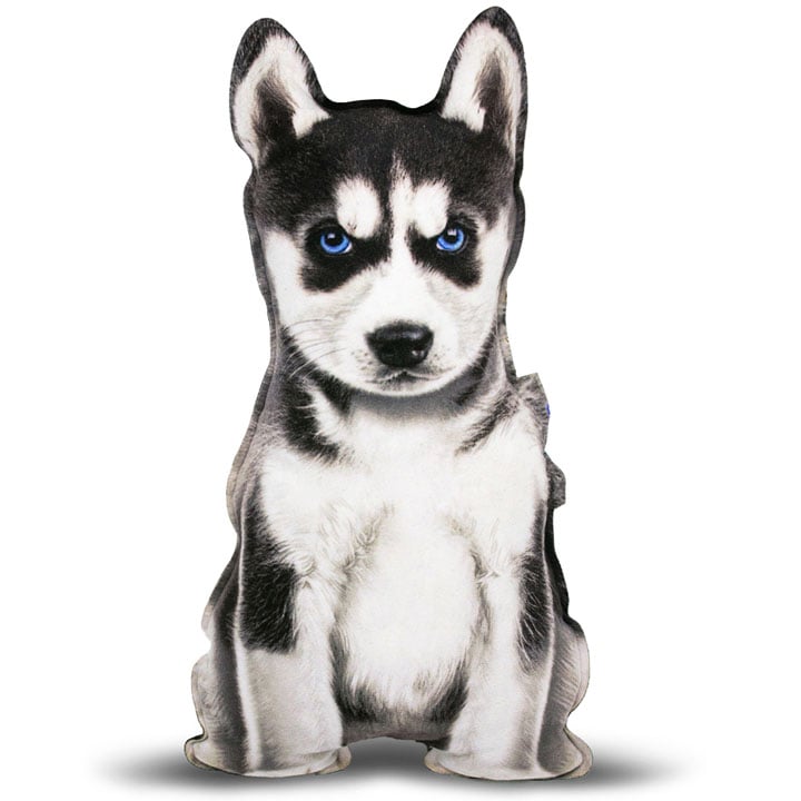 Realistic Siberian Husky pillow toy