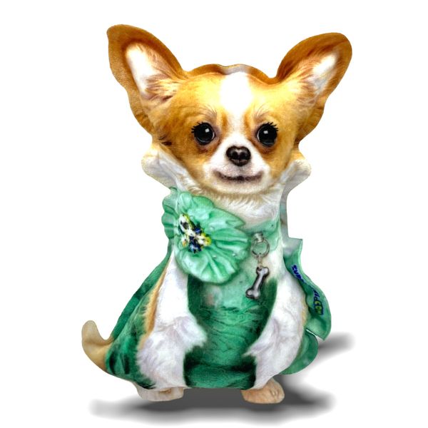 Realistic Chihuahua toy in a dress (S)
