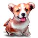 Realistic toy Pembroke Welsh Corgi Puppy (S)