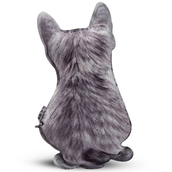 Реалістична іграшка-подушка Сірий кошеня PT3D-11 фото