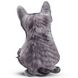 Realistic gray kitten pillow toy