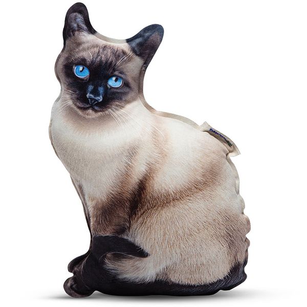 Реалістична іграшка-подушка Сіамська кішка PT3D-12 фото