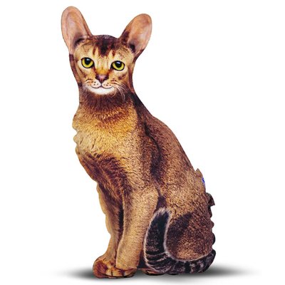 Realistic Chausie cat pillow toy